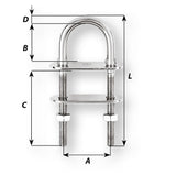 Wichard U-Bolt Pad Eye - 10mm Diameter - 25/64" - 110mm Length - 4-21/64"