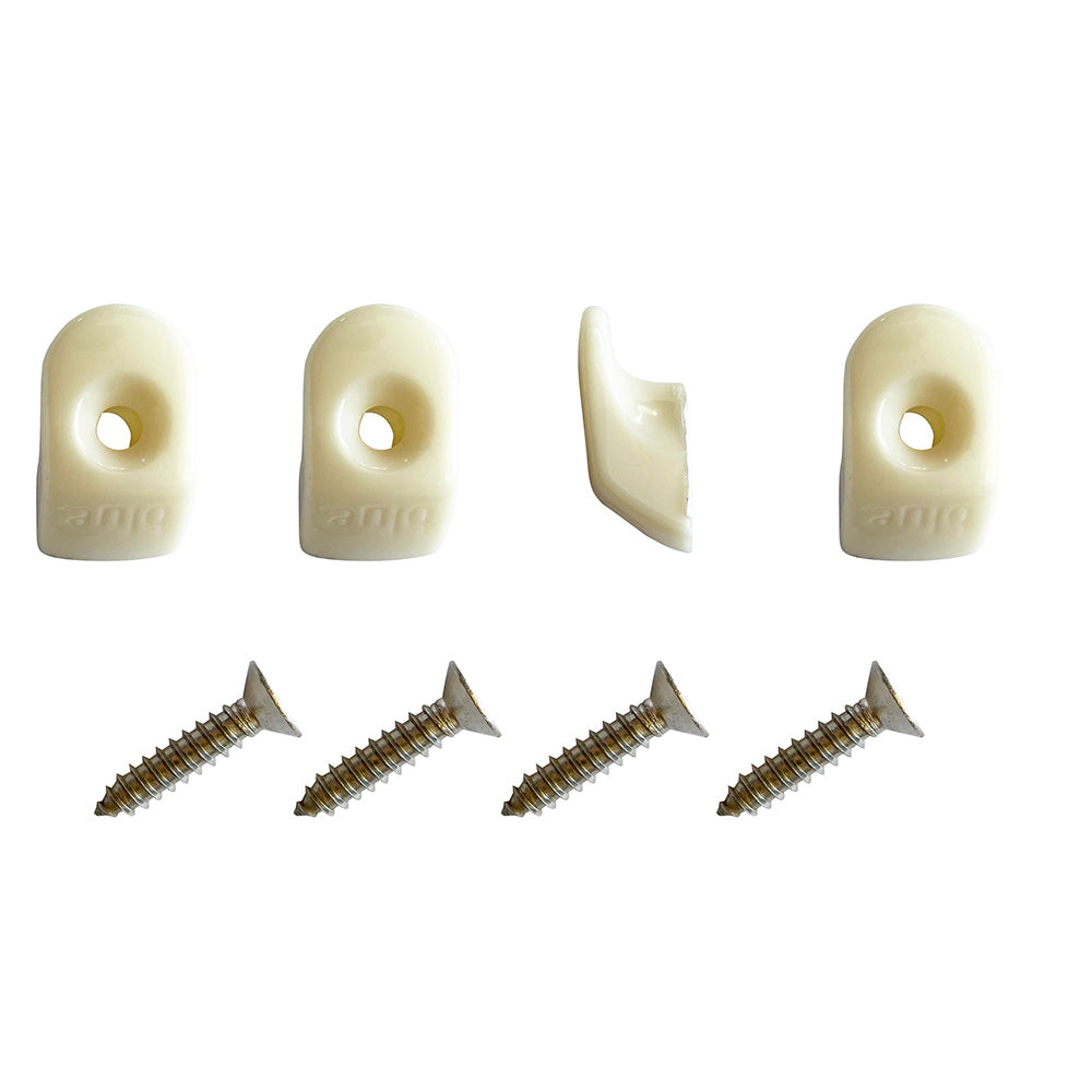 Blue Performance White Hooks &amp; Screws - 4 Pieces