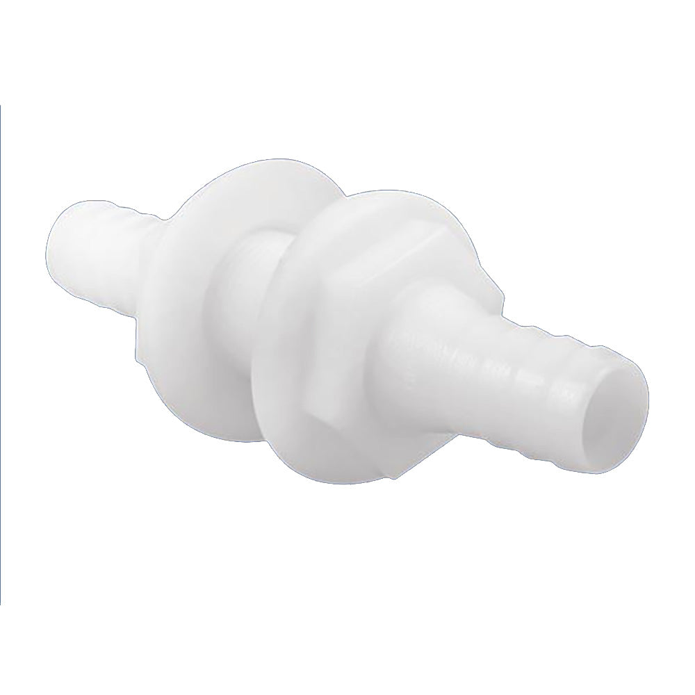 Attwood White Plastic Double Ended Connector - 3/4" Inner Diameter