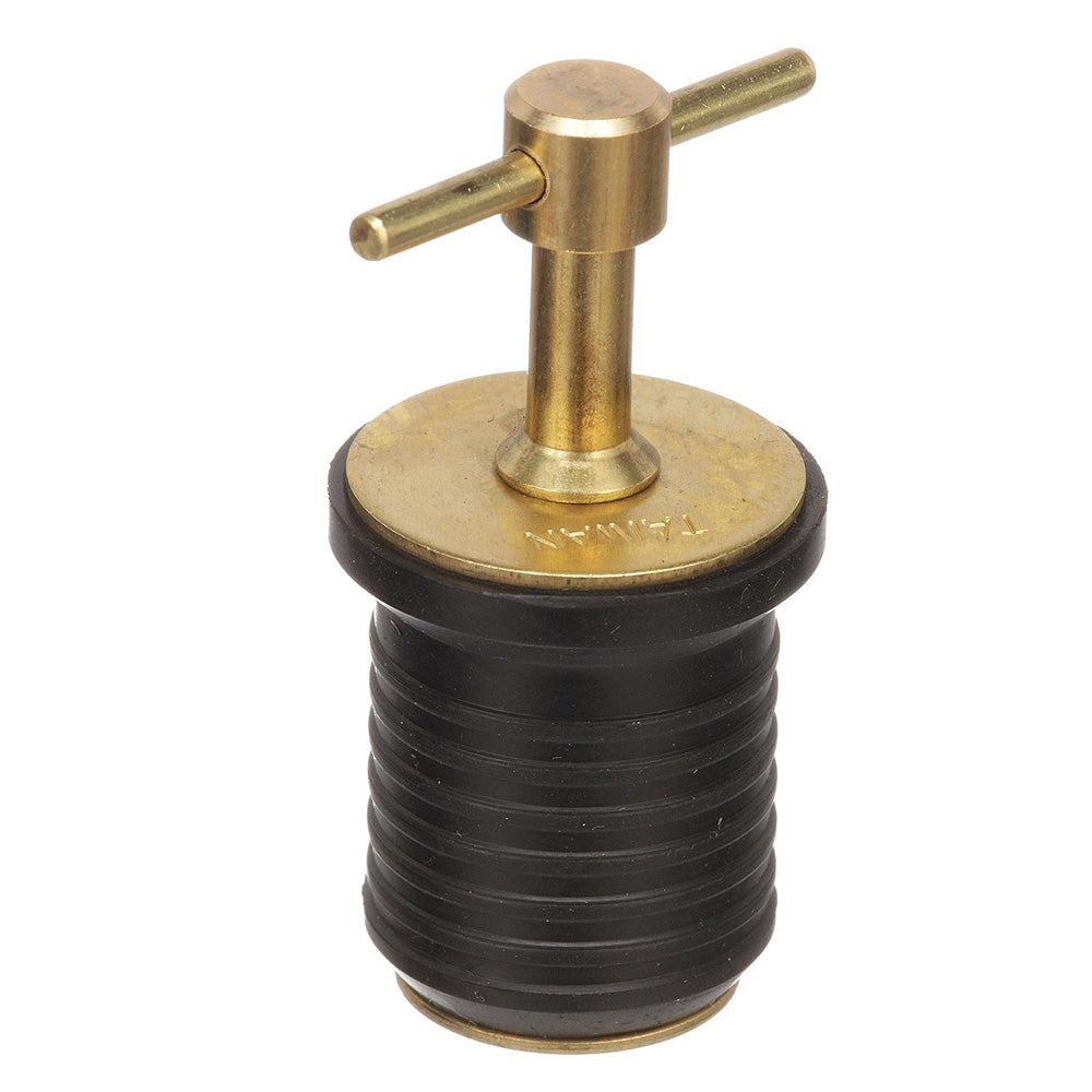 Attwood T-Handle Brass Drain Plug - 1" Diameter