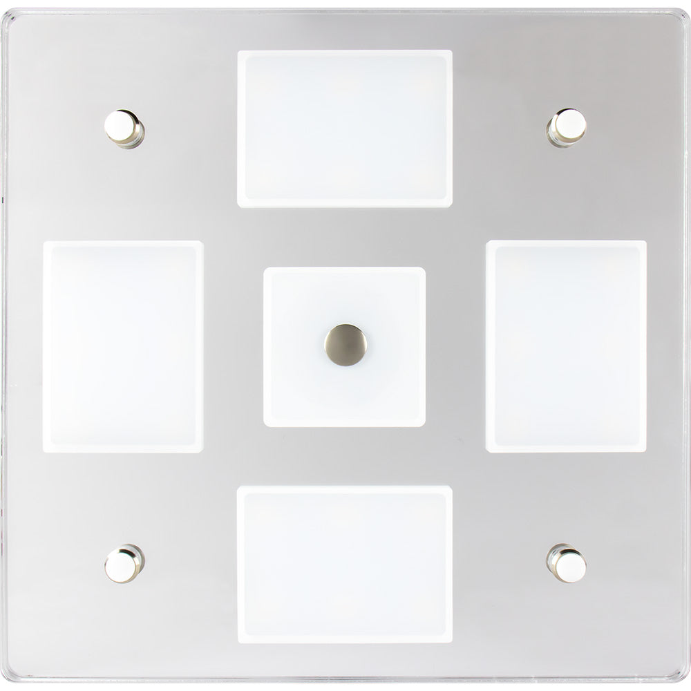 Sea-Dog Square LED Mirror Light w/On/Off Dimmer - White &amp; Blue