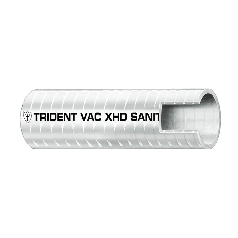 Trident Marine 1" x 50&#39; Box VAC XHD Sanitation Hose - Hard PVC Helix - White