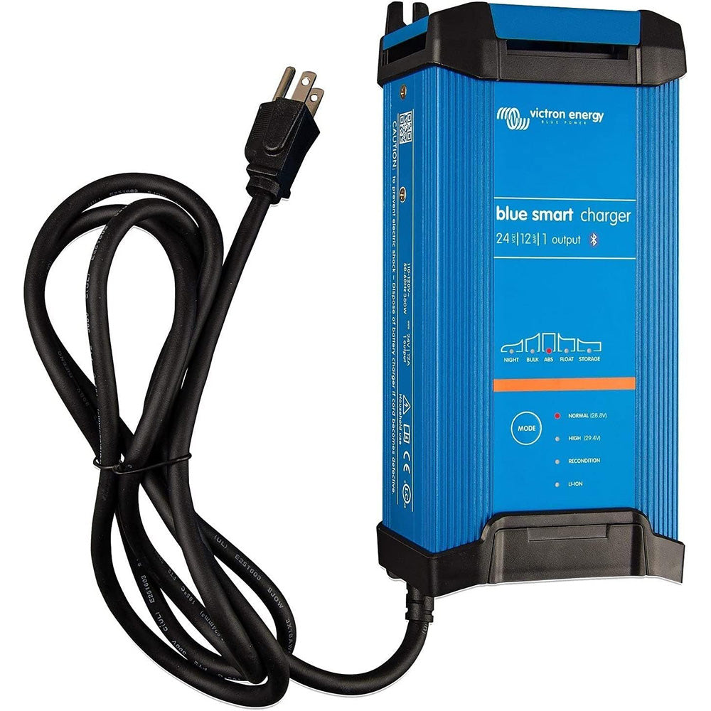 Victron Blue Smart IP22 24VDC 12A 1 Bank 120V Charger - Dry Mount